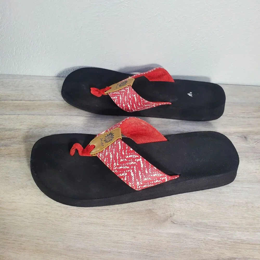 Women's Yellow Box Mellow Mat  8.5 Sandal Flip Flop Summer Beach Shoes - Picture 8 of 12
